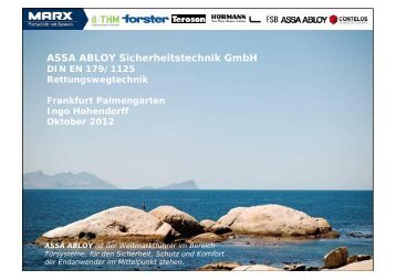 Paniktürverschluss mechanisch - Assa Abloy