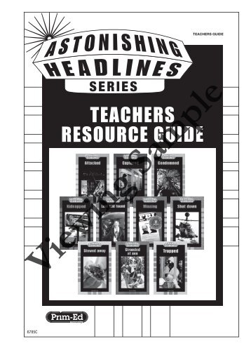 PR-6785UK Astonishing Headlines Teacher Resource Book