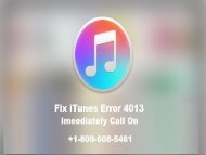 Call +1-800-608-5461 To Fix iTunes Error 4013