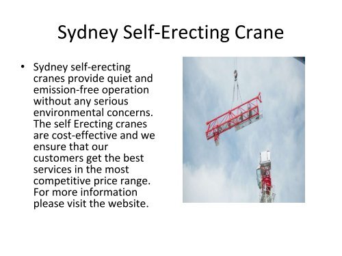 Crane Hire Sydney