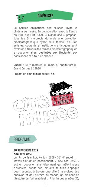 Brochure des animations des musées - Tout public - 2019-2020