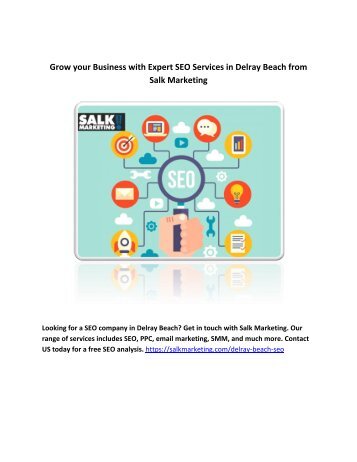 Grow your Business with Expert SEO Services in Delray Beach from Salk Marketing