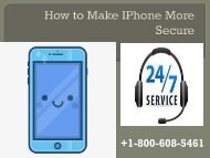 Make IPhone More Secure +1-800-608-5461