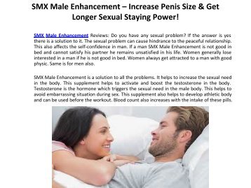 SMX Male Enhancement - The Fundamentals Of Male Power Revealed