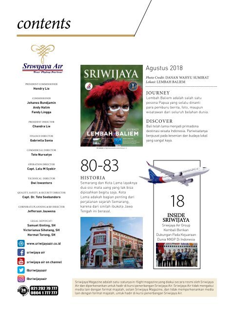 Sriwijaya Inflight Magazine Agustus 2018