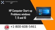 +1-800-608-5461How to Fix HP Computer Start-up Problems windows 7, 8 and 10