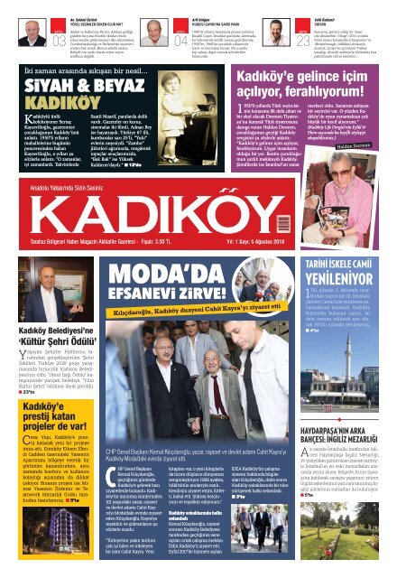 KADIKOY GAZETESI AĞUSTOS 2018