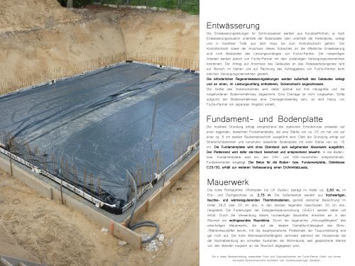 Allgemeine Bau- und Leistungsbeschreibung - Fuchs+Partner GmbH