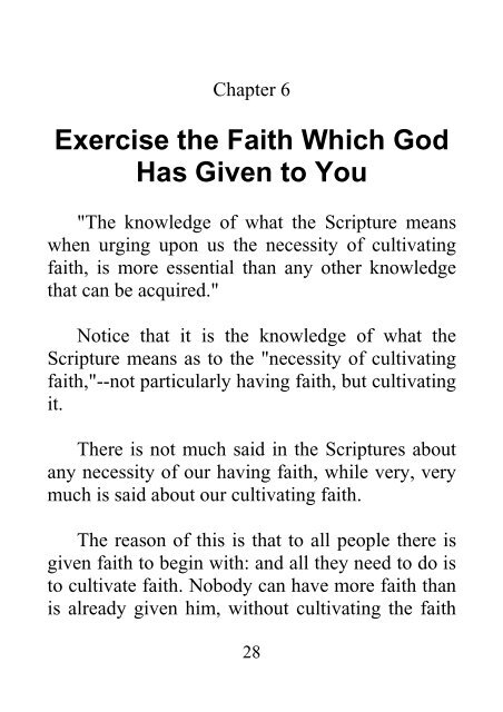 The Science of Cultivating Faith - Alonzo T. Jones