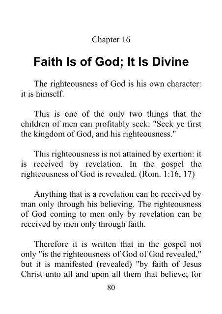 The Science of Cultivating Faith - Alonzo T. Jones