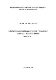 Nazwa przedmiotu - Państwowa Wyższa Szkoła Zawodowa w ...