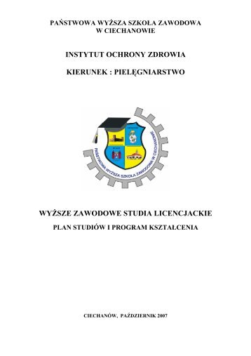 Plan studiów stacjonarnych i program kształcenia2007-2008