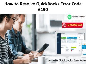 Simple Steps to Fix QuickBooks Error Code 6150