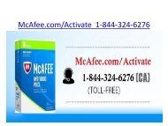 McAfee.com/Activate Card  | 1-844-324-6276 | McAfee MTP Retail Card