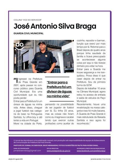 Jornal do Servidor - Praia Grande | Ed. 3 | Agosto 2018