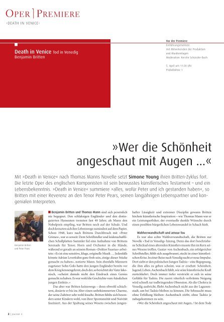 Journal 4 - Hamburgische Staatsoper