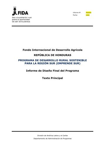 Fondo Internacional de Desarrollo Agrícola REPÚBLICA DE ...