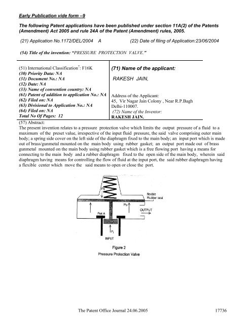 24/06/2005 - Controller General of Patents, Designs, and Trade Marks