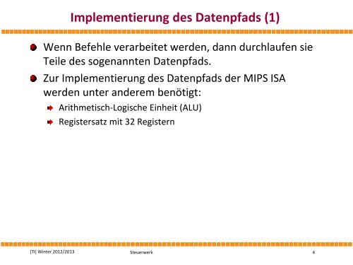 Direkte Implementierung - Computer and Communication Systems ...