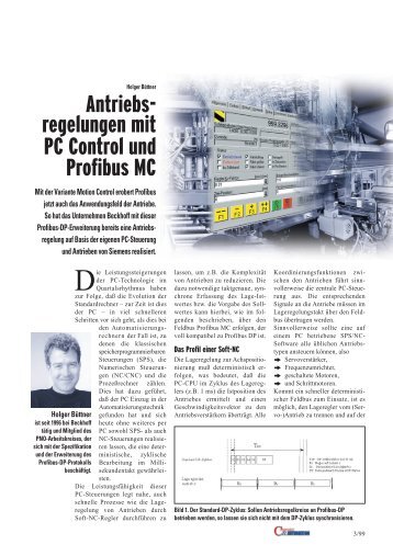 Antriebs- regelungen mit PC Control und Profibus MC - download ...