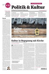 politik und kultur - Deutscher Kulturrat