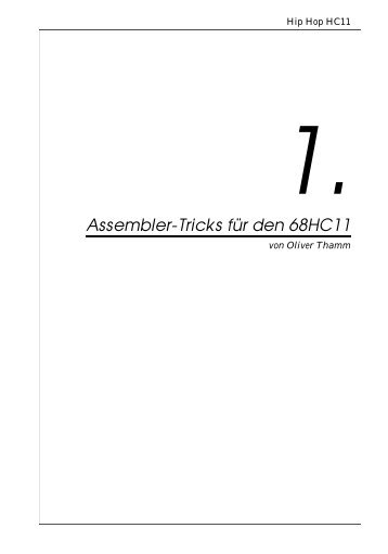 1. Assembler-Tricks für den 68HC11