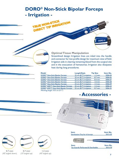 DORO® Non-Stick Bipolar Forceps - Bayonet Guide Stop - Medel