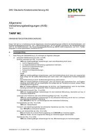 Pdf Datei Beschreibung Bestmed Tarifsystem Tarife Bm1 3 Dkv