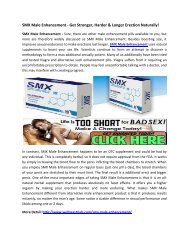 SMX Male Enhancement - Gives You More Energy & Power!