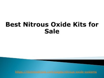 Best Nitrous Oxide Kits for Sale