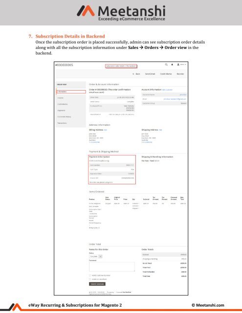 Magento 2 eWay Recurring & Subscriptions