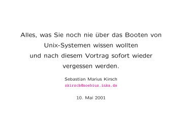 was sie noch nie ueber das Booten