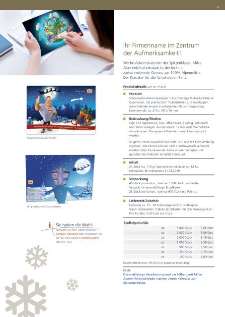 Adventskalender bedrucken als Werbeartikel günstig 