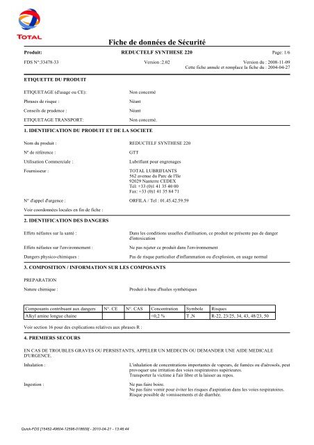 [FR] - REDUCTELF SYNTHESE 220 - 2008-11-09