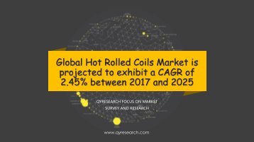 Global Hot Rolled Coils Market is projected to exhibit a CAGR of 2.45