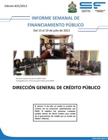 Informe Semanal de Financiamiento Público
