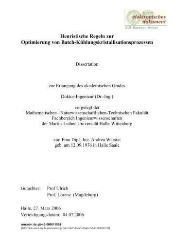 Heuristische Regeln zur Optimierung von Batch ...