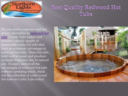 Best Quality Redwood Hot Tubs