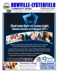 August 2011 - Rowville Lysterfield Comunity News