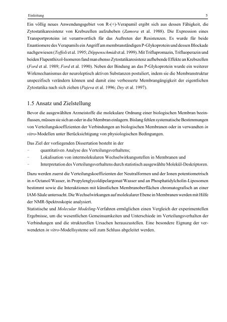 Quantitative Analyse von Arzneistoff-Membran-Wechselwirkungen ...