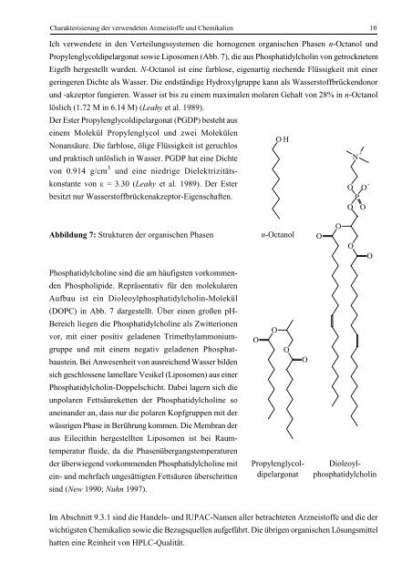 Quantitative Analyse von Arzneistoff-Membran-Wechselwirkungen ...