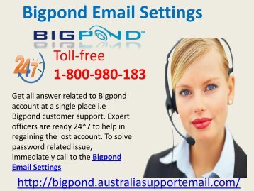 Bigpond Email Settings Consults To Solve Technical Issue|1-800-980-183