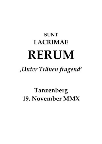 LACRIMAE ‚Unter Tränen fragend' Tanzenberg 19. November MMX