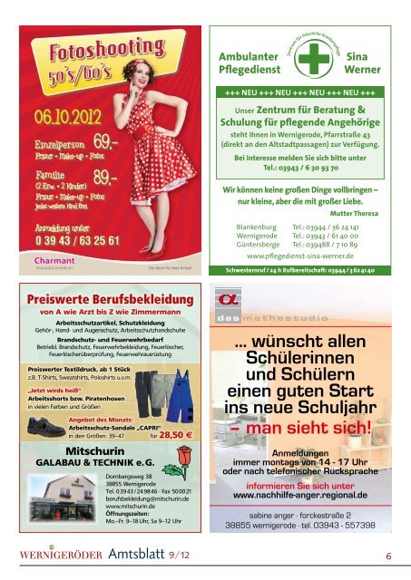 Amtsblatt Stadt Wernigerode 09 - 2012 (4.82 MB)