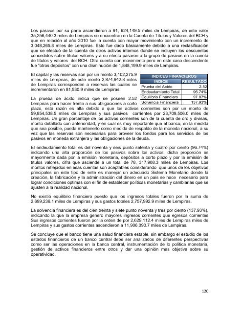 informe de rendicion de cuentas del sector público de honduras ...