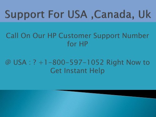 Call 1-800-597-1052 HP Customer Service For HP Support Assistant