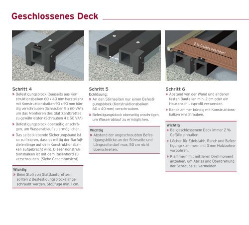 Offenes Deck -  Holzstudio Desch