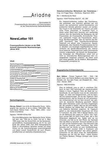 NewsLetter 101 - Österreichische Nationalbibliothek