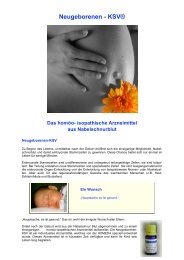 Neugeborenen - KSV® Das homöo - Homeda Pharma GmbH