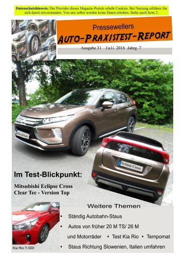 Auto-Praxistest-Report 31 von Presseweller